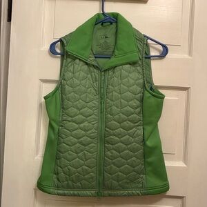 L.L. Bean Olive Quilted Vest